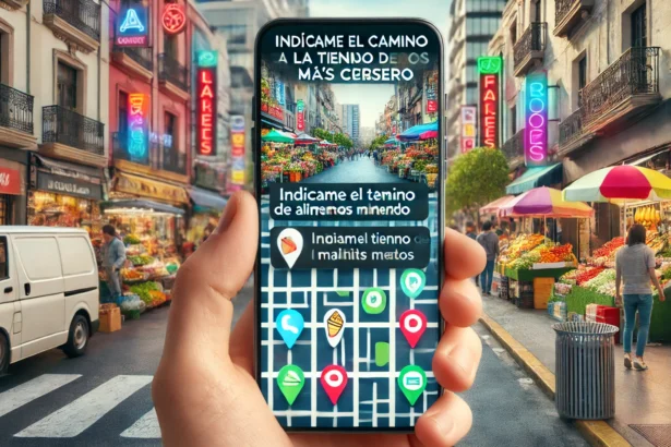 indícame el camino a la tienda de alimentos más cercana