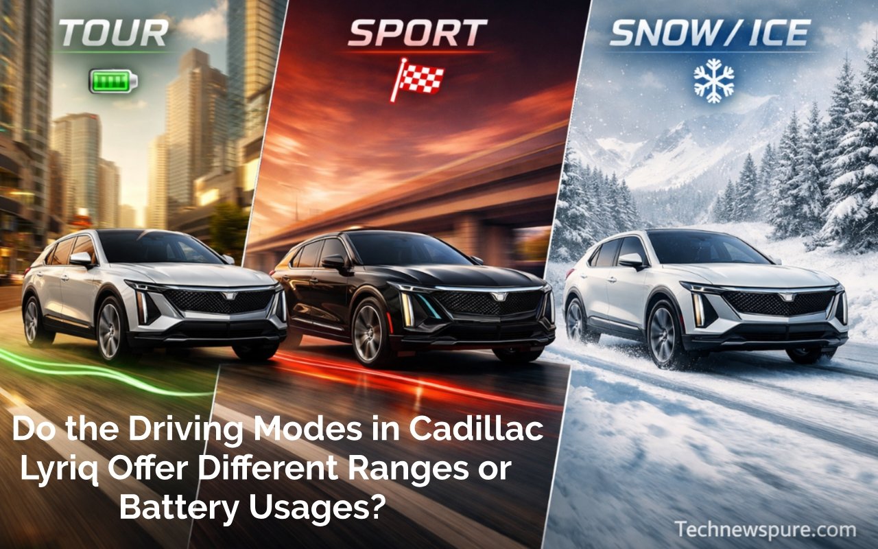 Do the Driving Modes in Cadillac Lyriq Offer Different Ranges or Battery Usages?